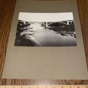 Vintage George Washington Bridge New York City American Architecture Photo